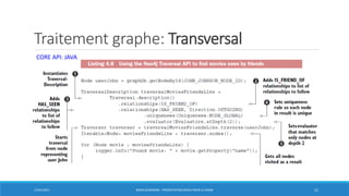 Traitement graphe: Transversal
17/01/2017 BORIS GUARISMA - PRÉSENTATION NEO4J POUR LE CNAM 21
CORE API: JAVA
 