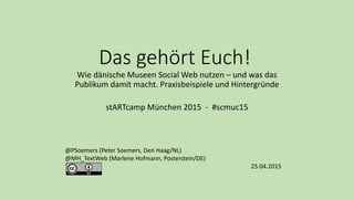 Das gehört Euch!
Wie dänische Museen Social Web nutzen – und was das
Publikum damit macht. Praxisbeispiele und Hintergründ...