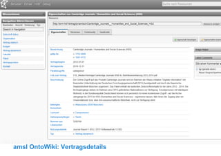 amsl OntoWiki: Vertragsdetails
 