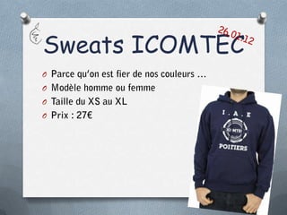 Sweats ICOMTEC
O
O
O
O
 