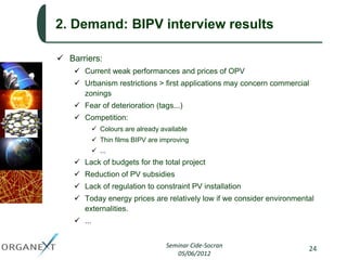 BIPV- Business Case - Organext 