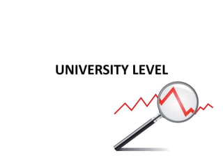 UNIVERSITY LEVEL
 