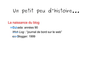 Un petit peu d'histoire... La naissance du blog Canada: années 90 