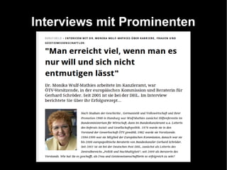 Interviews mit Prominenten
 