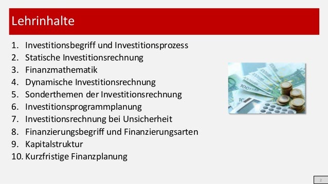 BWL II: Investition und Finanzierung