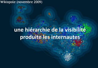 une hiérarchie de la visibilité
produite les internautes
 
