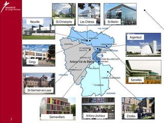 Gennevilliers St-Christophe Sarcelles Etiolles Antony-Jouhaux St-Germain-en-Laye Cergy Neuville Les Chênes St-Martin Argenteuil Antony-Val de Bièvre Antony-Val de Bièvre Gennevilliers 