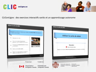 CLICenLIgne : des exercices interactifs variés et un apprentissage autonome
 
