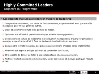 Notre Vision et Nos ConvictionsDévelopper les Compétences Clefs du “ Leader Bull”HUMAINHUMAINSAVOIR ÊTRESAVOIR FAIREMETHODESFaire acquérir les outils, les méthodes et la posture d’un leader nécessaires pour pouvoir contribuer à l’atteinte des objectifs de Bull France88
