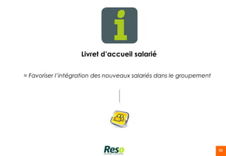 Livret d’accueil salarié


= Favoriser l’intégration des nouveaux salariés dans le groupement




                                                                     33
 