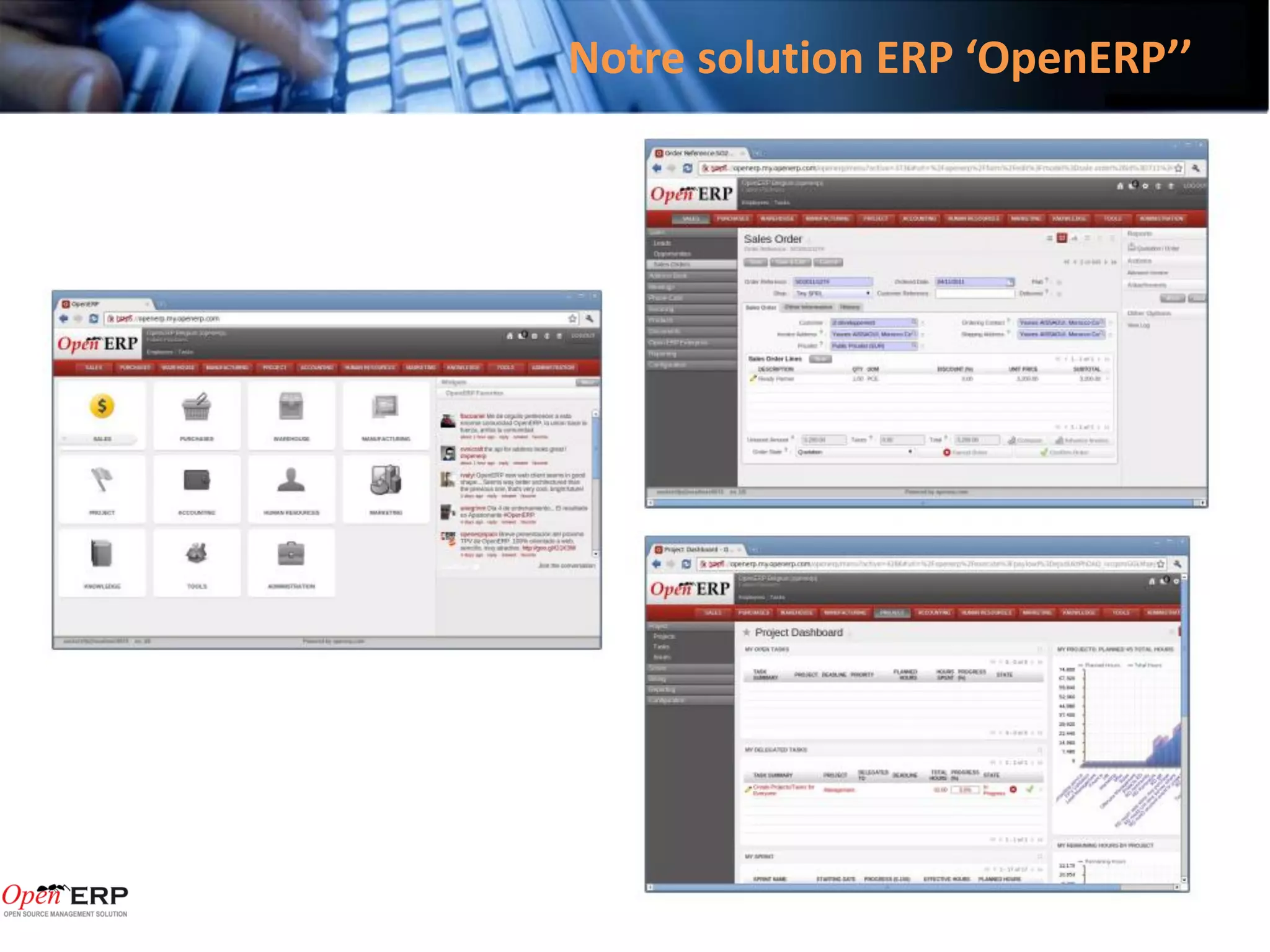 Notre solution ERP ‘OpenERP’’
 