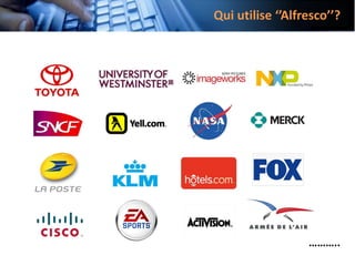 Qui utilise ‘’Alfresco’’?
………..
 