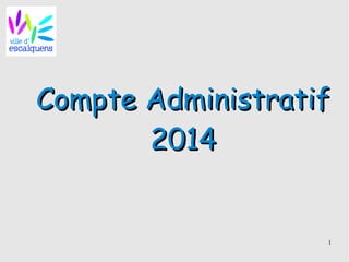 1
Compte AdministratifCompte Administratif
20142014
 