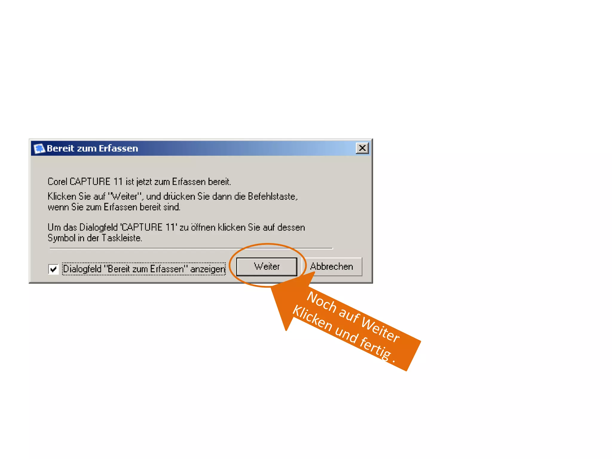 Noch auf Weiter Klicken und fertig .