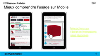 15
Interactions sur
l’écran et interactions
sans réponses
Mieux comprendre l’usage sur Mobile
 