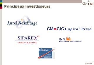 Principaux investisseurs 