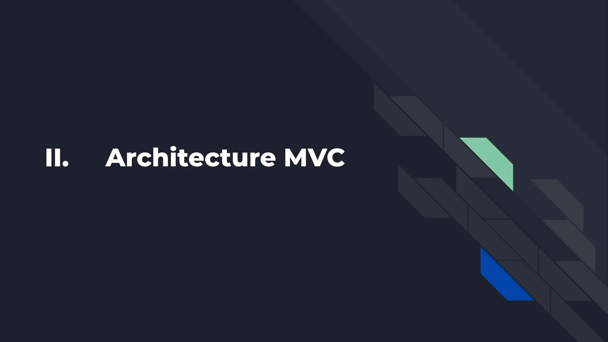 II. Architecture MVC
 