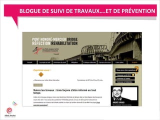 BLOGUE DE SUIVI DE TRAVAUX….ET DE PRÉVENTION
 