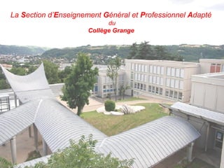 La Section d’Enseignement Général et Professionnel Adapté
du
Collège Grange
 
 