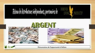 Présentation de l’opportunité d’affaire
ARGENTARGENT
 