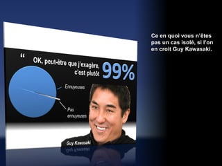 Ce en quoi vous n’êtes
pas un cas isolé, si l’on
en croit Guy Kawasaki.
 