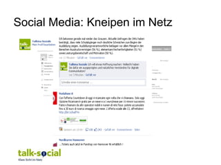 Social Media: Kneipen im Netz
 