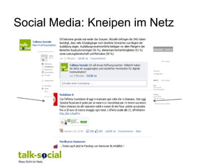 Social Media: Kneipen im Netz
 