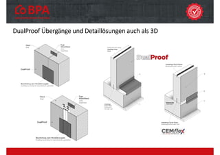 DualProof Übergänge und Detaillösungen auch als 3D
 