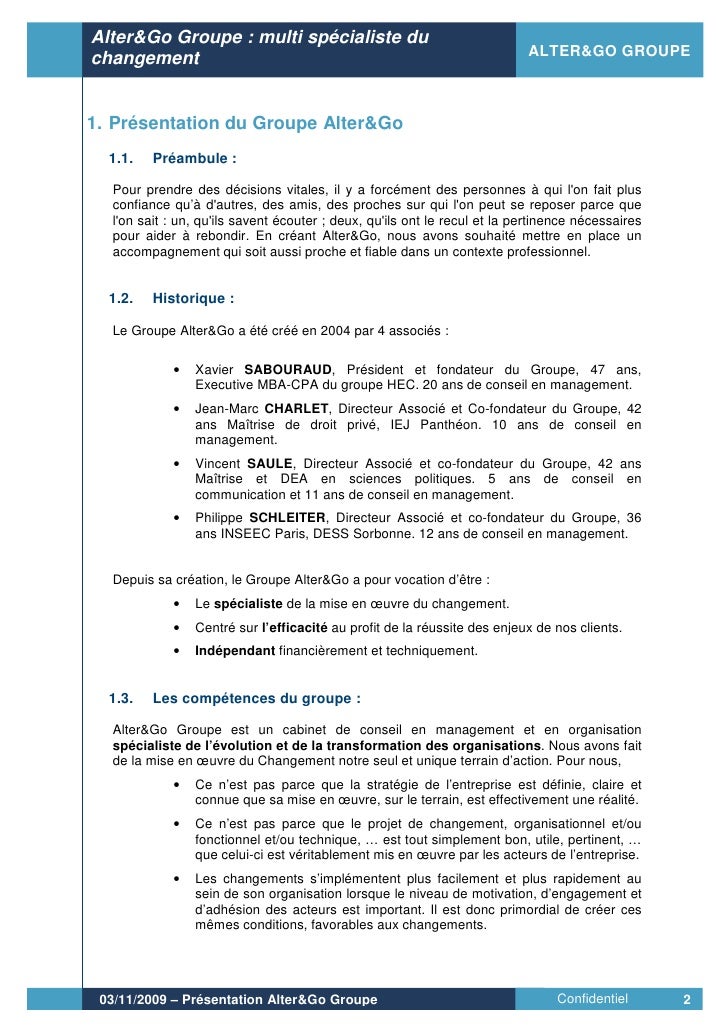 Présentation du Groupe Alter&Go