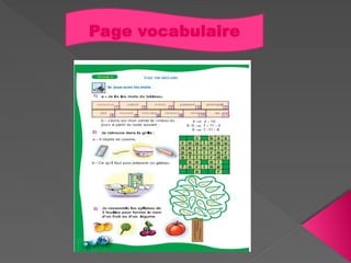 Page vocabulaire
 