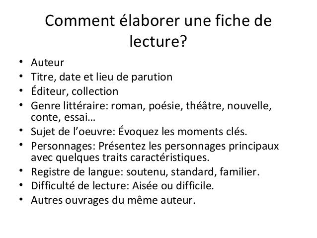 Présentation d'un livre