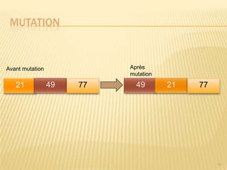MUTATION


Avant mutation        Après
                      mutation

   21            77              77




                                      16
 