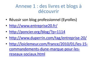 Quelle approche potentielle de conseil RP/Comm?Définir le besoin avec le clientCibles de communicationMoyens existants et  à mettre en œuvre : site(s) web, blogs, communautésLes participants/modérateurs possibles = les ressources  expertsRéaliser un brainstorming de calage de mission (1/2 journée)Estimer le temps de réalisation Phase 1 (infra + contenu) et le temps/ressources nécessaires à la modération/évolution dans le temps