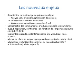 Marketing/ventes : relation plus personnalisée avec les clients. Tests de nouveaux concepts plus rapides. Relations privilégiées dans des hubs et communautés par thèmesR&D/Engineering : Développement collaboratif de produits et services. Feedbacks immédiats et ingénierie simultanée accéléréeServices : support plus efficace et rapide. Retours d’expérience clients.RH : identification des experts et talents pour une meilleure gestion de carrière et fidélisation à l’entreprise Des bénéfices pour toute l’entreprise !