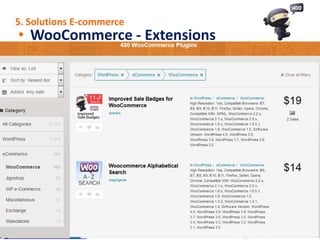 arnaud@arnaudchapal.fr 06 76 26 28 54
NOTRE VISION & VALEUR AJOUTÉE
• WooCommerce - Extensions
5. Solutions E-commerce
 