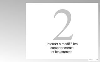 2 Internet a modifié les comportements et les attentes 