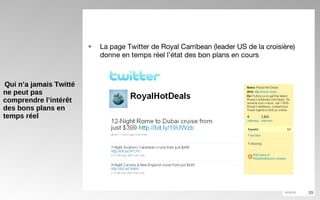 Qui n’a jamais Twitté ne peut pas comprendre l’intérêt des bons plans en temps réel <ul><li>La page Twitter de Royal Carri...