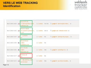 VERS LE WEB TRACKING
Identification
Page  12
 