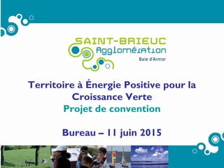 Territoire à Énergie Positive pour la
Croissance Verte
Projet de convention
Bureau – 11 juin 2015
 