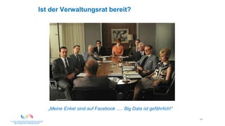 44
Ist der Verwaltungsrat bereit?
„Meine Enkel sind auf Facebook ..... Big Data ist gefährlich!“
 