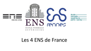 Les 4 ENS de France
 