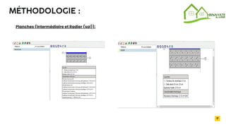 2032
17
MÉTHODOLOGIE :
Planches (intermédiaire et Radier (sol)):
 