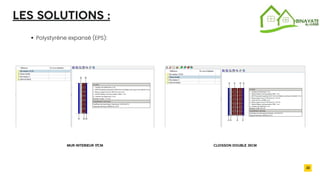 2032
LES SOLUTIONS :
Polystyrène expansé (EPS):
MUR INTERIEUR 17CM CLOISSON DOUBLE 35CM
33
 