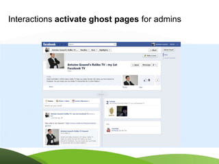 Interactions activate ghost pages for admins
 