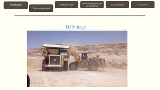 Contexte général
Introduction Projet de stage
Méthode de résolution
de problèmes
Les problèmes Conclusion
Défruitage
 