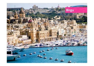 Lunch im Restaurant Don Berto
Don Berto liegt in einer von Maltas ältesten Städte, Vittoriosa, unmittelbar am Hafen und am Jachthafen. Im Jahr
2008 eröffnet und designet vom berühmten Innenausstatter Pippa Toledo zusammen mit dem Besitzer und2008 eröffnet und designet vom berühmten Innenausstatter Pippa Toledo zusammen mit dem Besitzer und
Architekten Joseph Bondin und seiner Frau Nathalie wurde ein einzigartiges ruhiges Ambiente geschaffen.
Die Kombination von modernem und antikem schafft eine Atmosphäre die ideal ist für ein gemütliches Essen mit
Freunden ein Business Meeting oder ein romantisches Dinner während man einen atemberaubenden AusblickFreunden, ein Business Meeting oder ein romantisches Dinner, während man einen atemberaubenden Ausblick
von der Terrasse oder vom inneren des Restaurants aus genießen kann.
Don Berto ist ein Casual/ Fine Dining Restaurant welches zeitgenössische mediterrane Küche bietet, das
Restaurant ehrt verschiedenste Kochtraditionen und kulinarische Methoden die Gerichte in einem eigenen StyleRestaurant ehrt verschiedenste Kochtraditionen und kulinarische Methoden die Gerichte in einem eigenen Style
und mit eigener Kreation zu servieren. Das Menü wechselt regelmäßig und ist speziell von unseren Köchen
entwickelt mit neuen Ideen und Rezepten und auch die belieben Gerichte unserer Stammgäste werden immer
wieder verbessert.
 