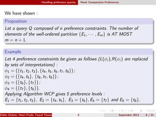 Conditional preference queries and possibilistic logic | PPT