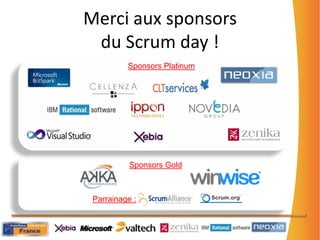 Merci aux sponsors du Scrumday !Sponsors PlatinumSponsors GoldParrainage :