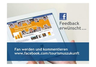 Gamification in der Hotellerie




       Diskussion und Ideen

       • Ideen gibt es viele, nur werden diese oft nicht umgesetzt!
       • Oftmals haben Themenhotels es einfacher als große
         Tagungshotels, spielerische Elemente in ihr Angebot
         einzubauen
       • Mögliche Gamification Elemente im Hotel:
               − Dem Gast ein leerstehendes Zimmer anbieten, in dem er
                 alle Möbel selbst aufbauen muss
               − Thema Musik: Bereitstellung von Instrumenten
               − Würfeln am Check-in und je nach Ergebnis wird das Zimmer
                 an den Gast vergeben

                                 © Tourismuszukunft — Institut für eTourismus
 