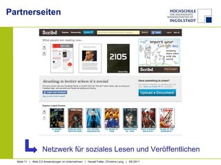 Partnerseiten Netzwerk für soziales Lesen und Veröffentlichen 